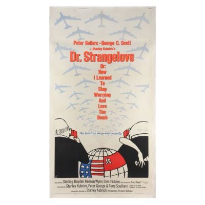 611. US Three-Sheet; 104 cm x 198 cm (41" x 78"), Fine Linen-Backed; Tomi Ungerer ### DR. STRANGELOVE OR: HOW I LEARNED TO STOP WORRYING AND LOVE THE BOMB (1964)