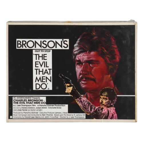 626. Original British Quad Final Artwork; 75 cm x 57 cm (29.5" x 22.5"), Eric Pulford ### EVIL MEN THAT DO, THE (1984)