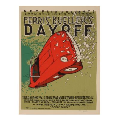 634. Signed and Hand-Numbered Limited Edition Rolling Roadshow Print; 46 x 61 cm (18" x 24"), Near Mint+ Rolled; Jay Ryan ### FERRIS BUELLER'S DAY OFF (1986)