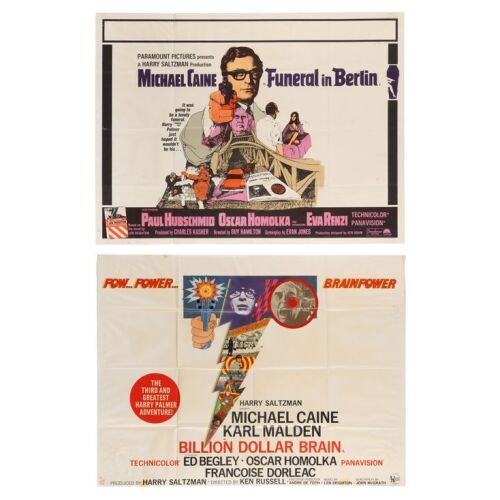 646. Two British Quads; Both 102 cm x 76 cm (40" x 30"), Fine Folded; Unknown Artists ### FUNERAL IN BERLIN (1966) / BILLION DOLLAR BRAIN (1967)