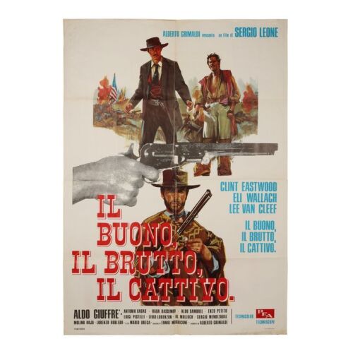 658. Italian Two-Fogli; 99 x 140 cm (39" x 55"), Very Good+ Folded; Unknown Artist ### GOOD, THE BAD AND THE UGLY, THE (1966)