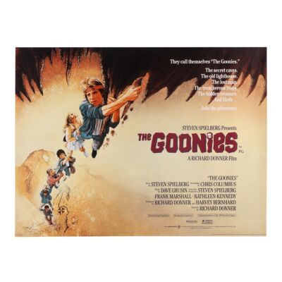 661. British Quad; 102 cm x 76 cm (40" x 30"), Near Mint- Rolled; Drew Struzan ### GOONIES, THE (1985)