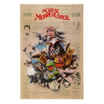 667. Jim Henson-Autographed US One-Sheet; 69 x 104 cm (27" x 41"), Very Fine Rolled; Drew Struzan ### GREAT MUPPET CAPER, THE (1981)