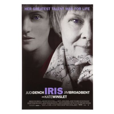 686. Judi Dench, Jim Broadbent, Hugh Bonneville, Penelope Wilton and Others-Autographed US One-Sheet; 69 x 102 cm (27" x 40"), Fine+ Rolled; BLT Communications ### IRIS (2001)
