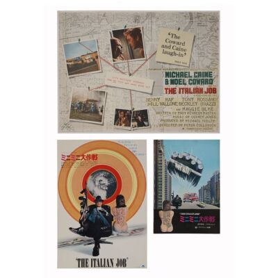 687. British Quad, Japanese B3 and Pressbook; Quad: 102 cm x 76 cm (40" x 30"), B3: 36 cm x 51 cm (14.25" x 20.25"), Very Fine/Near Mint- Linen-Backed; ### ITALIAN JOB, THE (1969)