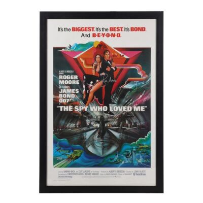 716. Roger Moore-Autographed Commercial Poster; 98.5 cm x 68 cm (38.75" x 26.75"), Framed; Bob Peak ### JAMES BOND: THE SPY WHO LOVED ME (1977)