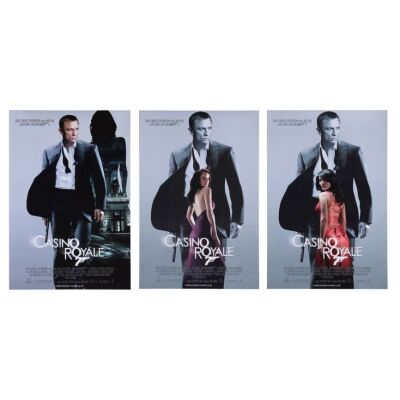728. Three British One-Sheets; All 69 cm x 102 cm (27" x 40"), Near Mint Rolled; Empire Design ### JAMES BOND: CASINO ROYALE (2006)