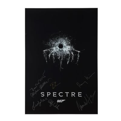 730. Daniel Craig, Christoph Waltz, Ben Whishaw, Monica Bellucci and Others-Autographed Teaser One-Sheet; 69 x 102 cm (27" x 40"), Very Fine+ Rolled; Empire Design ### JAMES BOND: SPECTRE (2015)