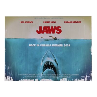 736. British Quad; 102 cm x 76 cm (40" x 30"), Near Mint- Rolled; Roger Kastel ### JAWS (1975)