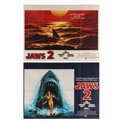737. Advance and Main British Quads; Both 102 cm x 76 cm (40" x 30"), Fine- Folded; Jack Leynnwood, Lou Feck ### JAWS 2 (1978)