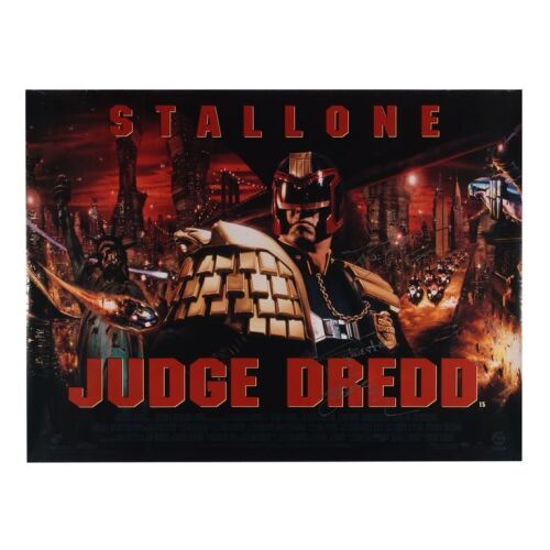740. Sylvester Stallone- Autographed British Quad; 102 cm x 76 cm (40" x 30"), Fine Rolled; Brian Bysouth ### JUDGE DREDD (1995)