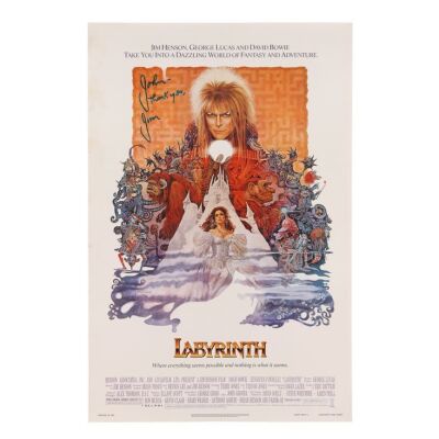 742. Jim Henson-Autographed US One-Sheet; 69 cm x 104 cm (27" x 41"), Fine- Rolled; Ted CoConis ### LABYRINTH (1986)