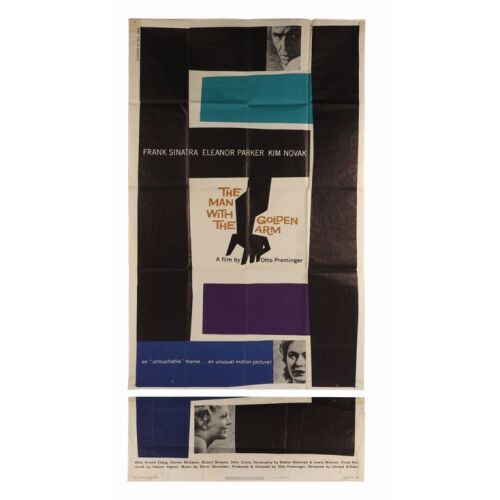 767. US Three-Sheet; 104 cm x 198 cm (41" x 78"), Very Good+ Folded; Saul Bass ### MAN WITH THE GOLDEN ARM, THE (1955)