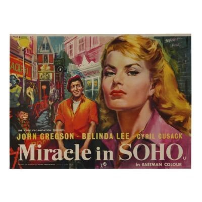 777. British Quad; 102 cm x 76 cm (40" x 30"), Near Mint Tri-Folded; Nicola Simbari ### MIRACLE IN SOHO (1957)