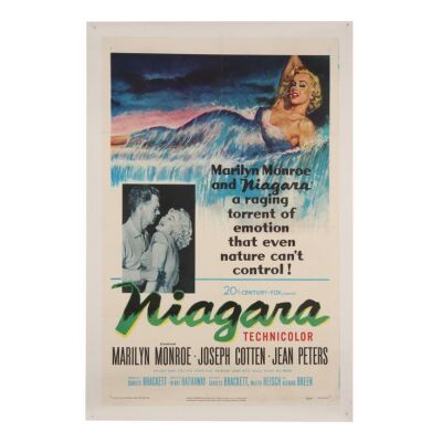 781. US One-Sheet; 68 x 104 cm (27" x 41"), Fine Linen-Backed; Unknown Artist ### NIAGARA (1953)