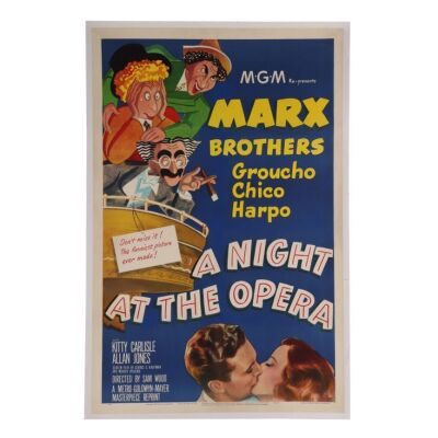 782. US One-Sheet; 69 x 104 cm (27" x 41"), Very Fine- Linen-Backed; Al Hirschfeld ### A NIGHT AT THE OPERA (1935)