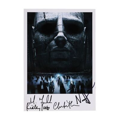 798. Ridley Scott, Michael Fassbender, Noomi Rapace and Charlize Theron-Autographed Print; 21 x 30 cm (8.25" x 11.75", BLT Communications ### PROMETHEUS (2012)