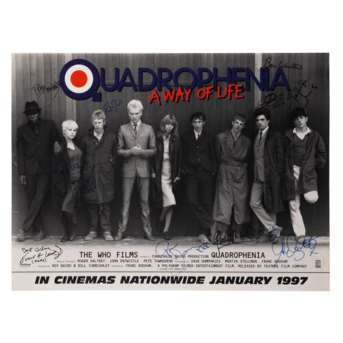 805. Phil Daniels, Ray Winstone, Phil Davis, Trevor Laird and Others-Autographed British Quad; 102 x 76 cm (40" x 30"), Fine+ Rolled; Unknown Artist ### QUADROPHENIA (1979)