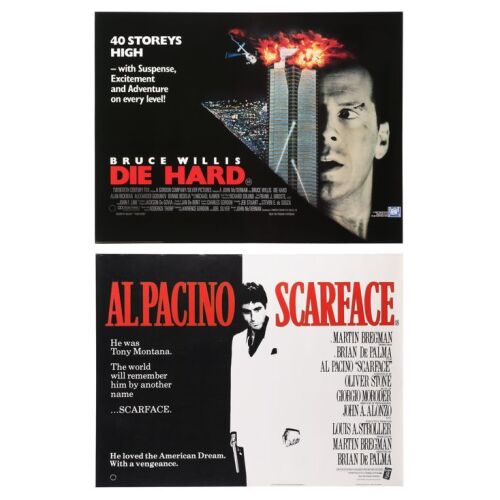 819. Two British Quads; 102 cm x 76 cm (40" x 30"), Very Fine+ to Near Mint- Rolled; Mike Bryan, Unknown Artist ### SCARFACE (1983), DIE HARD (1988)