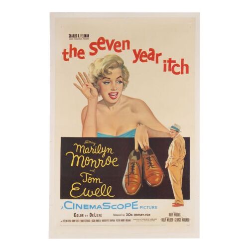 822. US One-Sheet; 69 cm x 104 cm (27" x 41"), Very Good Linen-Backed; Unknown Artist ### SEVEN YEAR ITCH, THE (1955)