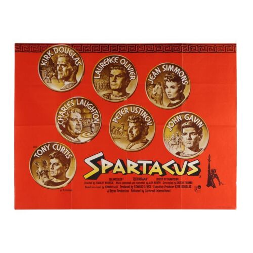 831. British Quad; 102 cm x 76 cm (40" x 30"), Very Fine+ Folded; Reynold Brown and Saul Bass ### SPARTACUS (1960)