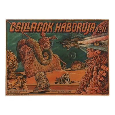 836. Hungarian Poster; 60 cm x 44 cm (23.5" x 17.25"), Fine Mounted on Board; Andras Felvideki ### STAR WARS: A NEW HOPE (1977)