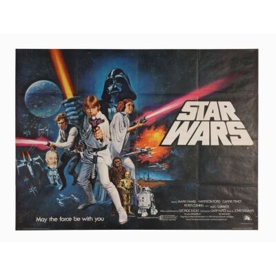 838. British Quad; 102 cm x 76 cm (40" x 30"), Very Fine- Folded; Tom Chantrell ### STAR WARS: A NEW HOPE (1977)