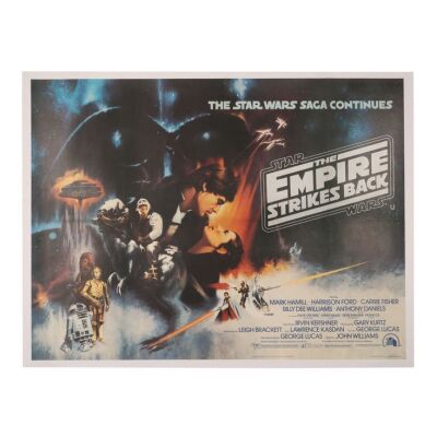 844. British Quad; 101 cm x 76 cm (39.75" x 30"), Very Fine+ Linen-Backed; Roger Kastel ### STAR WARS: THE EMPIRE STRIKES BACK (1980)