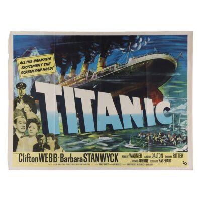 887. British Quad; 101.5 x 76 cm (40" x 30"), Very Fine Folded; Unknown Artist ### TITANIC (1953)