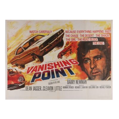 898. British Quad; 102 cm x 76 cm (40" x 30"), Very Fine+ Folded; Tom Chantrell ### VANISHING POINT (1971)