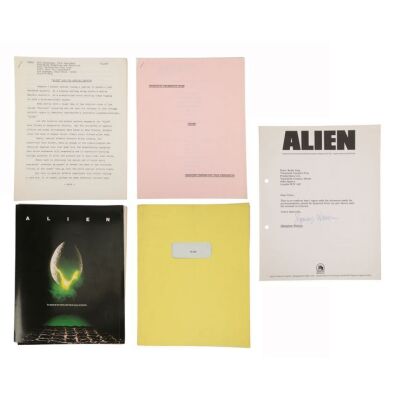 5. Revised Final Draft Bound Script, Promotional Paperwork and Sigourney Weaver-Signed Document ### ALIEN (1979)
