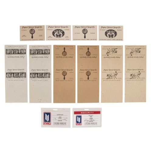 131. Tyler Durden's (Brad Pitt) Paper Street Soap Co. Business Cards, Production-Made Wrappers and FMC Badges ### FIGHT CLUB (1999)
