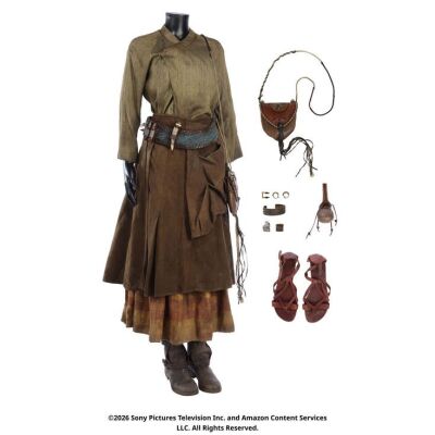 Lot # 13. Nynaeve al'Meara's 'Leavetaking' Costume and Accessories ### WHEEL OF TIME, THE (T.V. SERIES, 2021-2023)