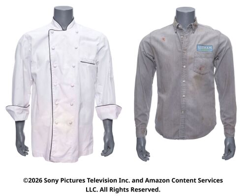 Lot #29: Hughie Campbell's Bryman AV Shirt with Get Some Chef's Tunic ### THE BOYS (T.V. SERIES, 2019 - 2026)