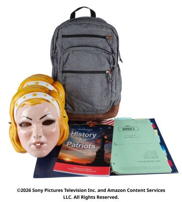 Lot #79: Ryan Butcher's Backpack, Personal Accessories, and Pair of Starlight Masks ### THE BOYS (T.V. SERIES, 2019 - 2026)