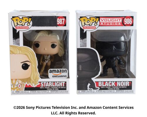 Lot #180: Pair of Starlight and Black Noir Pop Figurine Toys ### THE BOYS (T.V. SERIES, 2019 - 2026)