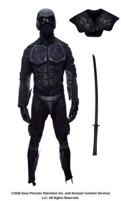 Lot #216: Black Noir's Screen-Matched Stunt Shrapnel Costume with Plastic Stunt Katana ### THE BOYS (T.V. SERIES, 2019 - 2026)