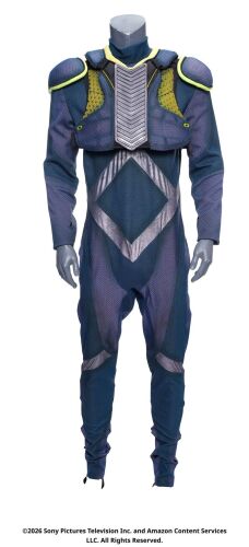 Lot #228: Dayplayer/Gunpowder Prototype Supe Costume ### THE BOYS (T.V. SERIES, 2019 - 2026)