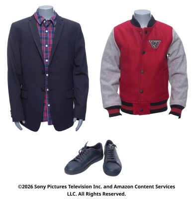 Lot #282: Ryan Butcher's Dirty Business Shirt and Coat with Season 2 Jacket and Sneakers ### THE BOYS (T.V. SERIES, 2019 - 2026)