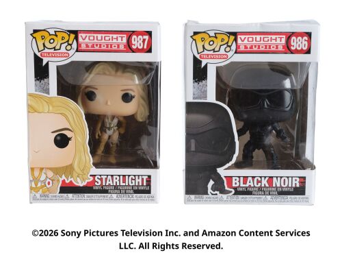Lot #300: Pair of Starlight and Black Noir Pop Figurine Toys ### THE BOYS (T.V. SERIES, 2019 - 2026)