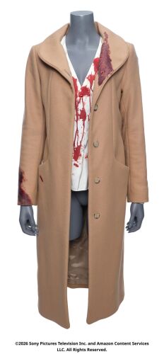 Lot #401: Annie January's Screen-Matched Bloodied "Beware the Jabberwock My Son" Costume Components ### THE BOYS (T.V. SERIES, 2019 - 2026)