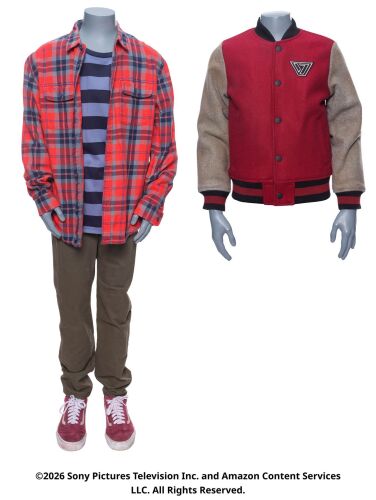 Lot #414: Ryan Butcher's The Insider Costume with Vought Letterman Jacket ### THE BOYS (T.V. SERIES, 2019 - 2026)