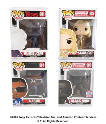 Lot #428: Collection of Boxed Vought Hero Pop Figurine Toys ### THE BOYS (T.V. SERIES, 2019 - 2026)