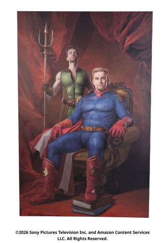 Lot #94: Oversized Unframed Printed Homelander and The Deep Canvas Painting ### THE BOYS (T.V. SERIES, 2019 - 2026)