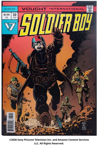 Lot #137: Soldier Boy Oversized Comic Book Cover ### THE BOYS (T.V. SERIES, 2019 - 2026)
