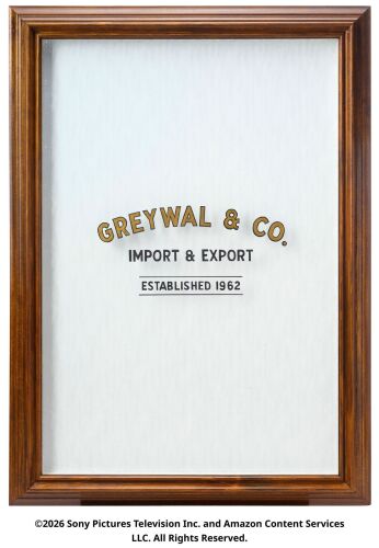 Lot #168: Greywal & Co. Framed Glass Pane in Production-made Door Frame ### THE BOYS (T.V. SERIES, 2019 - 2026)
