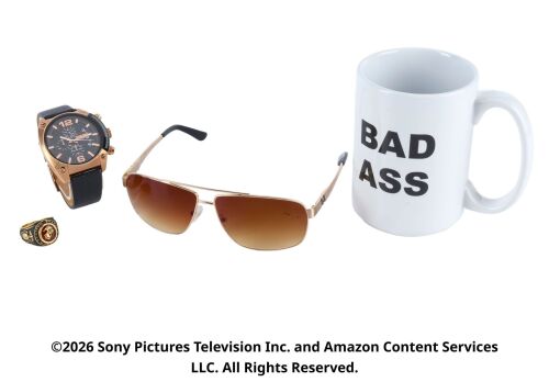Lot #177: Mother's Milk's (M.M.) Sunglasses, Watch, Ring and Coffee Mug ### THE BOYS (T.V. SERIES, 2019 - 2026)