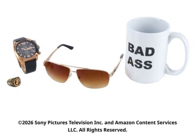 Lot #177: Mother's Milk's (M.M.) Sunglasses, Watch, Ring and Coffee Mug ### THE BOYS (T.V. SERIES, 2019 - 2026)
