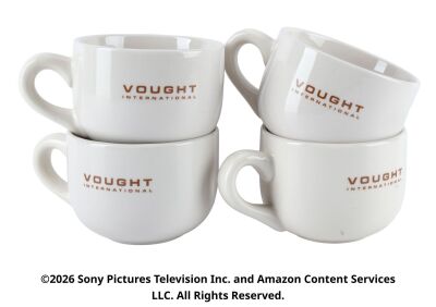 Lot #260: Set of Four Vought International Mugs ### THE BOYS (T.V. SERIES, 2019 - 2026)