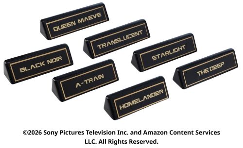 Lot #359: The Seven's Conference Table Nameplates ### THE BOYS (T.V. SERIES, 2019 - 2026)